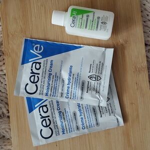 CeraVe Bundle- 29ml+ 14ml Moisturizing Cream + Cream to Foam Cleanser - NWOT